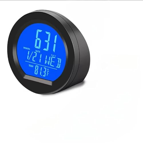 Horloge numérique pour voiture, horloge de tableau de bord, horloge solaire pour tableau de bord, horloge numérique pour la date de la semaine, utilisable pour véhicules, voitures, bateaux, bureaux,