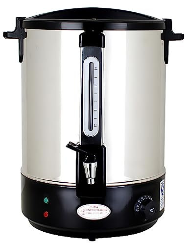 Erogatori di Acqua Calda per Catering, Caldaia per Acqua Calda in Acciaio Inox di Grandi Dimensioni con Rubinetto, Controllo della Temperatura di 30-110°C per casa, Ufficio e Feste.