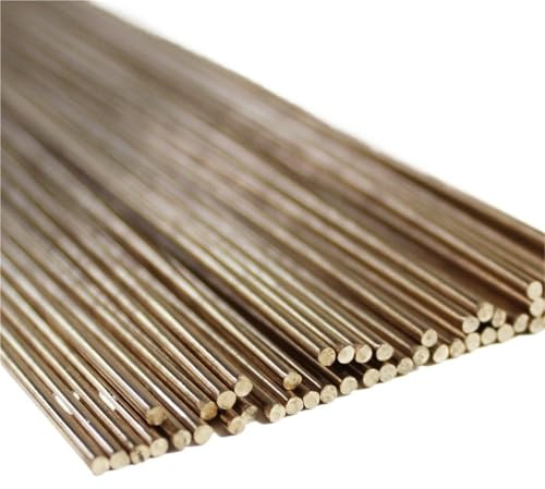 JCXIOC Bacchette per Brasatura Bacchette di riempimento Tig in Bronzo al silicio e Rame, Filo for Saldatura 1,2 mm, 1,6 mm, 2,0 mm, 2,5 mm, 3,0 mm ERCuSi-A(1.6mm x 500mm 10pcs)