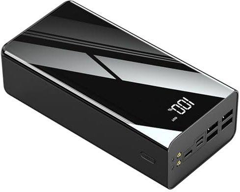 Power Bank 50000Mah Caricabatterie portatile USB con 4 uscite e 3 ingressi, display LED, cavo batteria esterno per tutti i telefoni cellulari, supporta la ricarica rapida