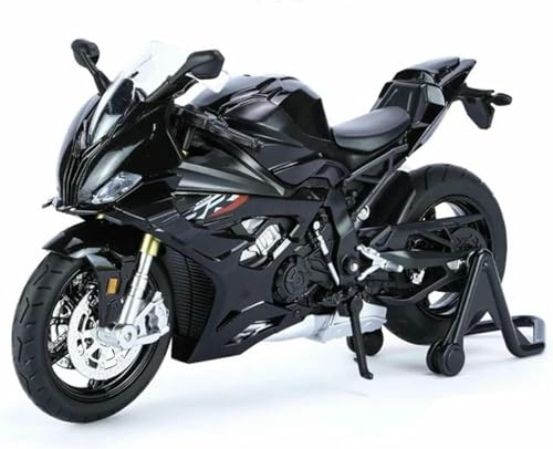 1:12 För BMW S1000Rr Motorcykel Gjuten Samlarobjekt Hobby För Modellleksaker(Black- Silver)