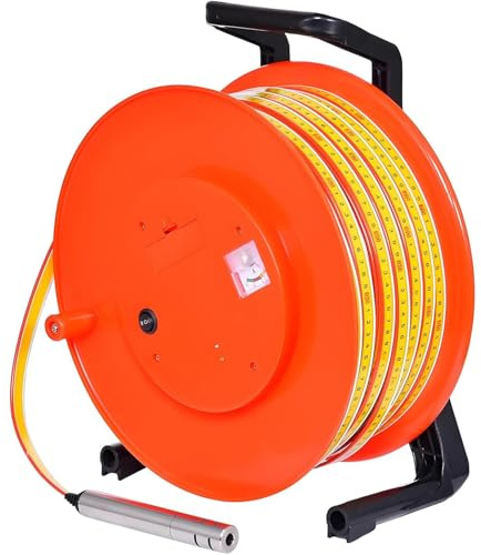 Compteur de niveau d'eau portable de 10 à 300 m avec sonde en acier inoxydable, outils de mesure de forage pour réparateurs de puits d'eau, témoin, affichage de crête 200 m