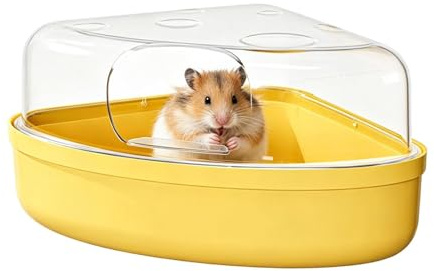 Hamster Badbalja för Dvärghamster Läckagesäker och genomskinlig bad- och | Sandbadlåda för hamsterbur För Hemmaburar, Reseburar Och Smådjursinhägnader För Mus, Gerbil,