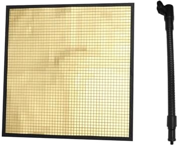 YUEHISY Flexibel Ljusreflektor, Optisk Spegelpanel med Flera Ytor, 9,4x9,4 Tum, Ljusformande Rutnät, Magnetisk Bas, 1/4 Tråd, för Fotografering (Guld)
