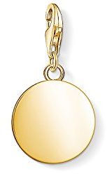 THOMAS SABO Charm-Anhänger Coin 925er Sterlingsilber; 750er Gelbgold Vergoldung