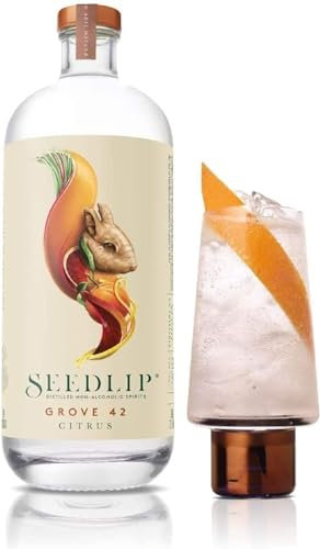 Seedlip 42, erfrischend-alkoholfreie Gin-Alternative, mit Orangengeschmack, kalorienfrei & zuckerfrei, für nicht-alkoholische Cocktails, 0% vol, alkoholfreies Destillat, AF, 700ml Einzelflasche