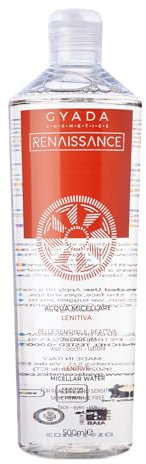 GYADA COSMETICS, Acqua Micellare Lenitiva, ad Azione Rinfrescante e Lenitiva, Indicata per Pelli Sensibili, Reattive e Delicate, Rimuove Make-up e Impurità, con Aloe Vera, 500 ml
