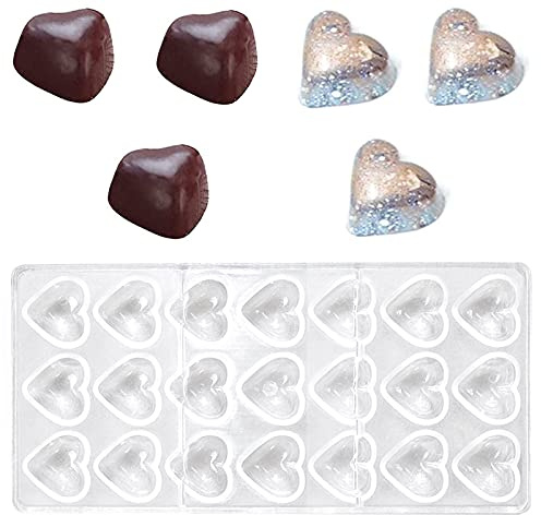 Transparent chokladform, klar godisform i plast, för att göra sfäriska godis, choklad, kaksnacks (kärleksform)