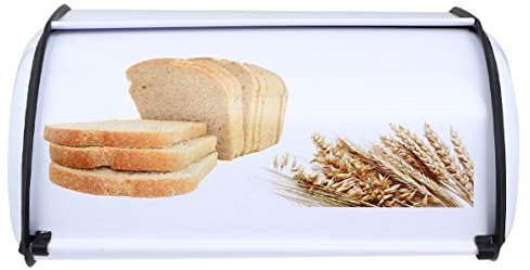 YARNOW Metall Brotkasten Mit Klapptür Platzsparende Aufbewahrungsbox Für Brot Und Brötchen Langlebiger Mehrzweckbehälter Für Küche Und Zuhause Großes Fassungsvermögen