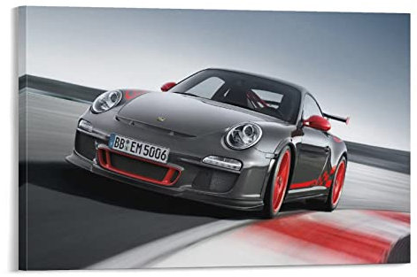 ASDSA Auto-Poster Porsche 911 Gt3 RS Leinwand-Kunstposter und Wandkunst-Bild, modernes Familien-Schlafzimmer-Dekoration, Poster, 60 x 90 cm