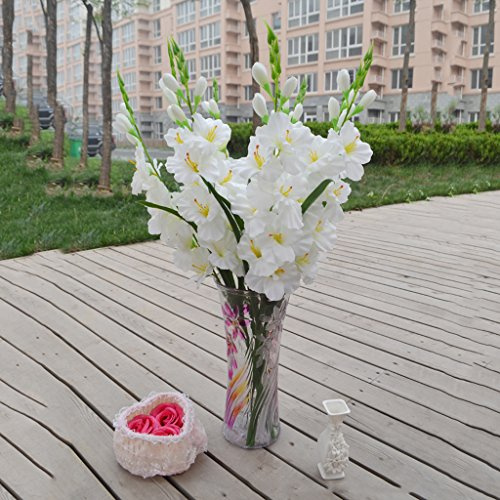 Künstliche Simulation Gladiolen Blume Stiel Hochzeit Home Decor Weiß