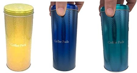 3X Kaffeepaddose - Kaffeedose für Kaffeepads - Aufbewahrungsbehälter für Kaffeepads