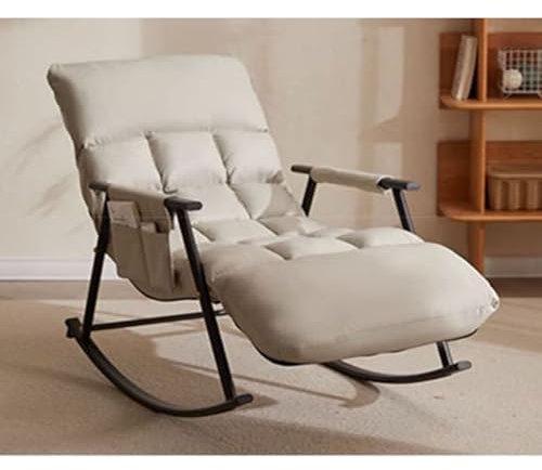 Schaukelstuhl Outdoor/Wohnzimmer Mit Verstellbarer Rückenlehne,Sessel Wohnzimmer,Relaxsessel Mit Liegefunktion Lesesessel Chair,Loungesessel,Relaxliege,relaxsessel & -liegen,Schaukelsessel ( Color : G