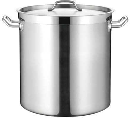 AIZYR Olla De Caldo Olla De Sopa con Tapa Olla De Cocinar del Acero Inoxidable, Olla Profunda Cubo De Almacenamiento De Agua Olla Grande para El Restaurante De Cocina Casera,25L