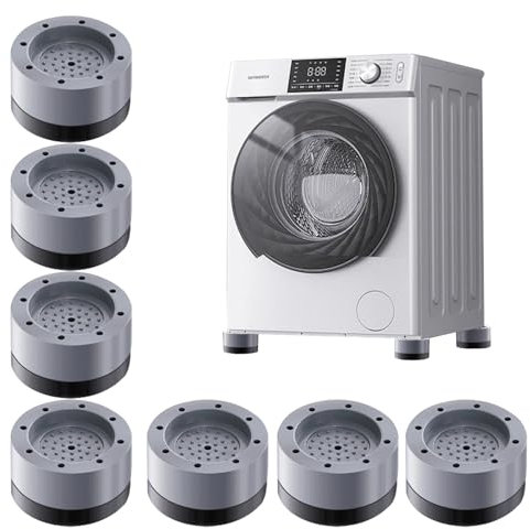 Washing Machine Feet Pads, 8 Pieces Adjustable Height Washing Machine Pads Anti Vibration Pads for Washing Machine, Non-Slip Universal Washing Machine Feet Cups For Washing Machines Dryers
