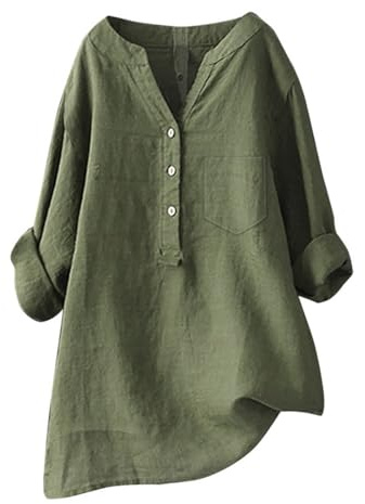 Cocila Camicetta da a Maniche Lunghe in Cotone con Colletto rialzato Tinta Unita Camice da Notte Donne Estive Top in Pizzo Sangallo Cappotto Caldo Donna Magliette Pizzo My Orders