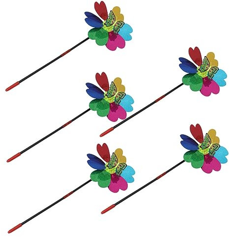 ifundom 5stücke Windmühlenspielzeug Für Garten Aus Bunte Windräder-Dekoration Für Junge Mädchen Gartendekoration Kreatives Windrad-Design