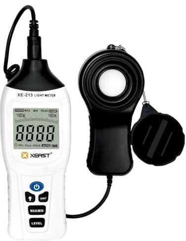 Luxmètre numérique portable pour photographie 400 K Lux Testeur LCD Flash Photo, mesures photométriques pour la culture des plantes en intérieur et en extérieur, la planification de la lumière