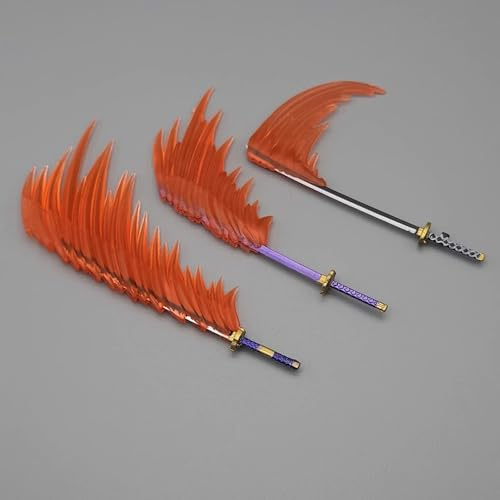 nyyuqi 1/12 Scale Samurai Sword Katana Blade Slash Effect for 6'' Action Figure Custom (3pcs Slash Effect（no Sword）)