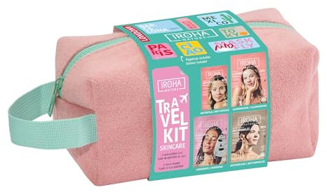 Iroha Nature - Kit da viaggio per la cura della pelle del viso da viaggio | Maschere viso anti-età