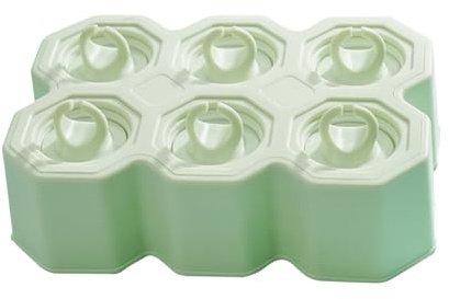 Moldes para paletas de hielo – Juego de moldes grandes para paletas | Máquina de helados caseros reutilizables | Moldes de helado reutilizables | 6 rejillas, molde de helado de fácil liberación