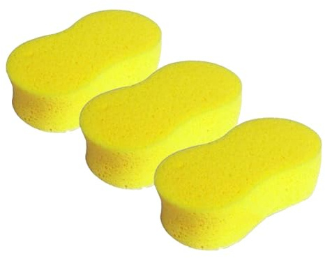 Haluway 3 Pack Car Sponges, Jumbo Sponges for Car Cleaning, Non Scratch Design for Exterior & Window Washing - Ideal for Wheels, Windscreen & Bodywork