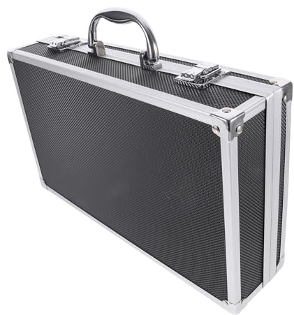 Cabilock Maletín Organizador Portátil Capacidad para 2 Micrófonos para Micrófonos Inalámbricos Estructura de Aleación de Aluminio y Esponja Adecuado para Salas de Karaoke