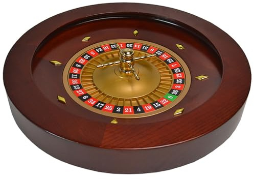Deluxe Holzrad Roulette Rad Aus Holz Tragbar Mit Präzisionslagern Retro Kreuzspirale Drehrad Perfekt für Einen Spieleabend Zu Hause Oder Eine Club,002