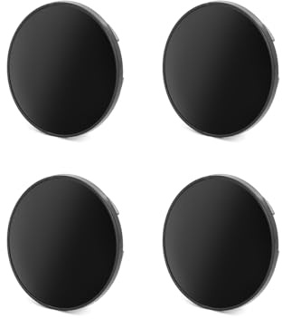 Rondrive hjulnavkapslar, 61 mm, passar för Audi navskydd, fälgskydd, passar för Audi hjulnavskydd, fälgkåpa, ABS biltillbehör, svart