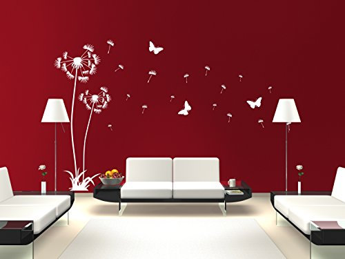 rs-interhandel Original Shop-wandtattoo # beliebtes Wandtattoo Pusteblume im Set 140cm & 180cm
