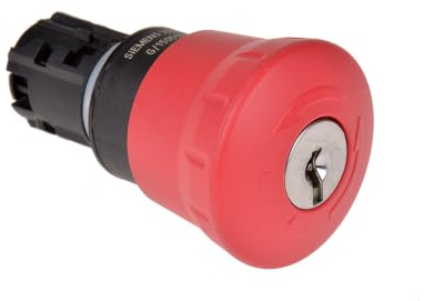 Siemens SIRIUS ACT 3SU10 Not-Aus-Schalter, 22 mm, Schlüsselentriegelung, Pilzkopf, Kunststoff