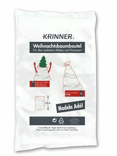 KRINNER Weihnachtsbaum Beutel Christbaumbeutel Transportschutz Transportbeutel Staubbeutel künstlicher Weihnachtsbaum 30802