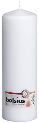 Bolsius Lot de bougies pilier Bougies pilier Pillar Candle 250 x 80 blanc