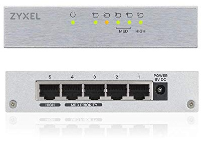 Zyxel 5-port Desktop Gigabit Ethernet Switch – Metallgehäuse, Lifetime Garantie [GS105B]