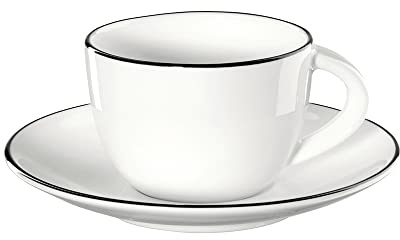 ASA à table ligne noir Espressotasse mit Untertasse 0,07 l weiß, 1930113