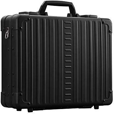 Aleon Attachè Aluminium Laptop Case 17 Laptoptasche 42 cm 33cm 11,8L Onyx