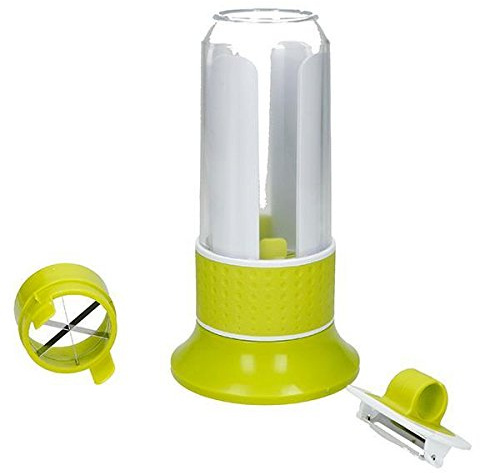 Brandani 54736 Tagliaverdure con doppia lama e pelapatate pp/Ps-S/Acciaio, Acciaio Inox, Multicolore