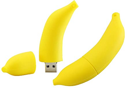 OneSquareCore 32GB Banana Shape USB Flash Drive Memoria USB Stick USB Stick Memory Stick Thumb Drive U Disk Pen Drive 2.0 Dispositivo USB con Cadena (Amarillo)