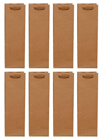 IMIKEYA Kraftpapier Flaschen Weintasche 24Pcs Wein Kraft Papier Einzel Flasche Tasche für Housewarming Party Abendessen Baby Jahrestag Geburtstag Wein Flaschentüten Geschenktüten