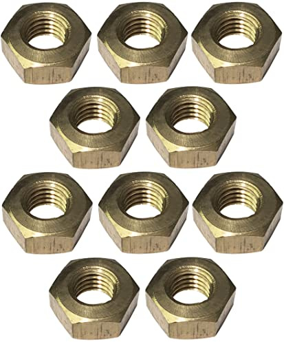 AERZETIX - Set di 10 dadi M10 in ottone CuZn - C49406