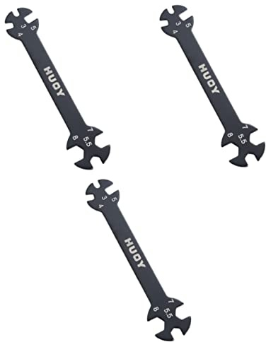 Toyvian 3pcs Multifunctional Rc Wrench Tool for Rc Car Turnbuckles Rod Wrench Tool for Car Maintenance and Repair