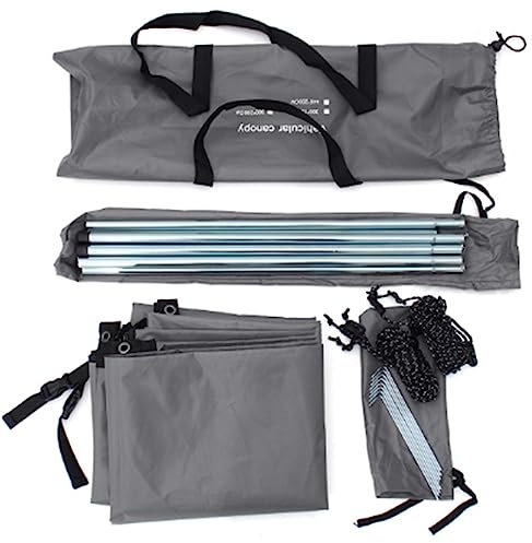 FUBESK Portable Vehicle Awning, Car Side Awning Sun Canopy Sunshade For Motorhome Van Campervan Suv 6m² Area,Grey