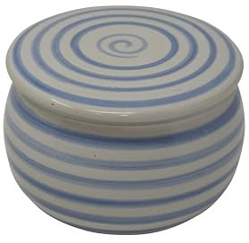Original Französische Wassergekühlte Keramik Butterdose, Nie Mehr Harte Butter Zum Frühstück, Immer Frische Und Streichfähige Butter, ca. 250 g Butter, FRIESEN-Dekor B-G