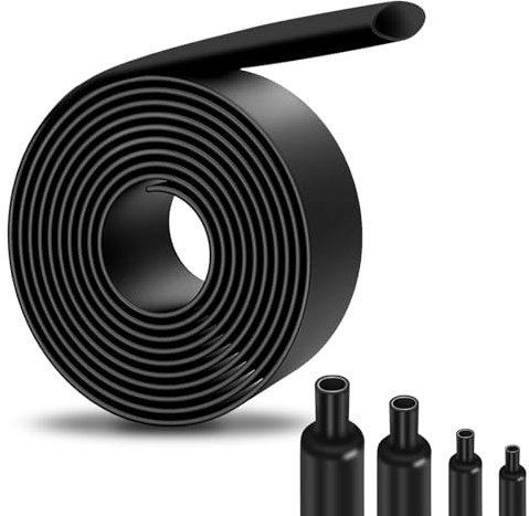 Adiwo Tubo Termoretractil para Cables, 3:1 Tubo Termorretráctil -Ø15.4mm 1.5m Aislado＆Impermeable Funda Termorretráctil para Conectar Cables Eléctricos con Adhesivo para Cable para Protección Cable