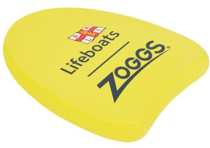 Zoggs RNLI x Mini Kickboard, Mini Easy Learn to Swim Float Kickboard - Yellow, 3-12 Years, 27.5 x 22 x 2.8 cm