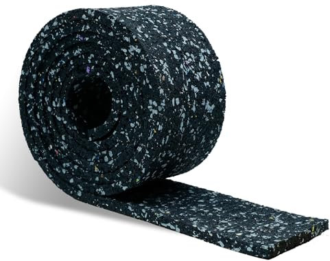 CCLIFE Almohadillas para Terraza En Rollo Granulado De Goma 2m X 80mm X 8mm Impermeable Antideslizante Antisísmico Silencioso