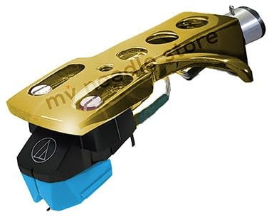 My Needle Store 95C+HS - High Quality Mounted Cartridge Assembly, Compatible with most 1/2'' SME Connector Turntable With a Curved Tonearm (Gold)