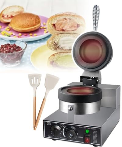 pedenencelia Sorbetière Électrique,Machine Hamburger Crème Glacée 1200 W,Contrôle Température 50~300 ℃,avec 2 Spatules Silicone,Machine À Sandwich Grillé,pour Magasins Hamburgers