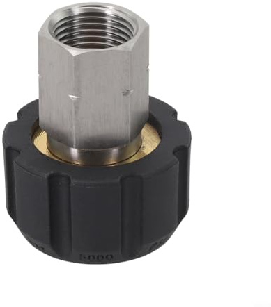 NiceminiwallHigh Pressure Washer Connector 12Mm/1/4'' 14Mm/3/8'', Quick Connector Brass Female Hose Connection Parts High Pressure Washer Accessories(M22 15)