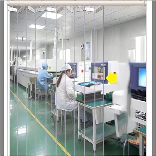 SSDDLZEQ Tenda a barra in PVC, tenda a barra trasparente scorrevole for esterni, tenda avvolgibile pieghevole antivento for magazzino cella frigorifera della cucina(3.8mX2.2m)